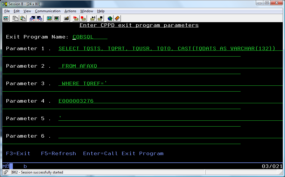 COBSQL Example