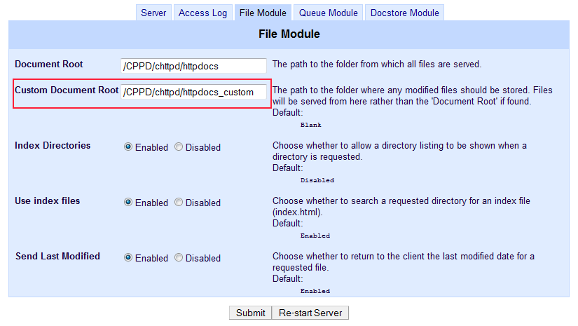 Web Server File Module